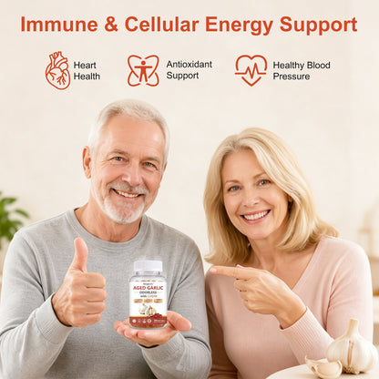 Aged Garlic Softgels with CoQ10 & Vitamin K2 – 180 Softgels | Stopcry