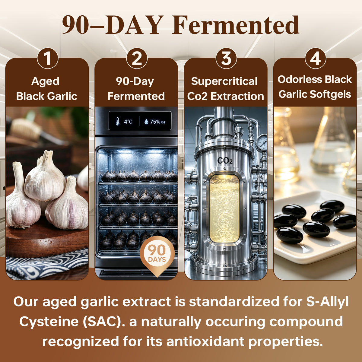 Fermented Black Garlic Softgels with CoQ10 & Vitamin K2 – 180 Softgels | Stopcry
